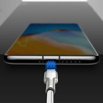  Дата-кабель Baseus Cafule (CAKF000102) Metal USB to Type-C 66W 1m White 
