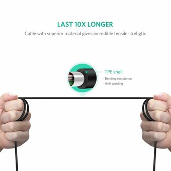 Кабель UGREEN US241 80811 USB-C to USB 2.0 Print Cable 1m Black 