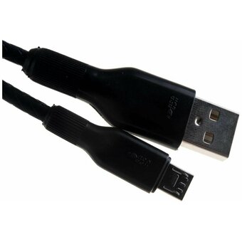  Кабель PERFEO U4807 USB2.0 A вилка - Micro USB вилка, силикон, черный, длина 1м 
