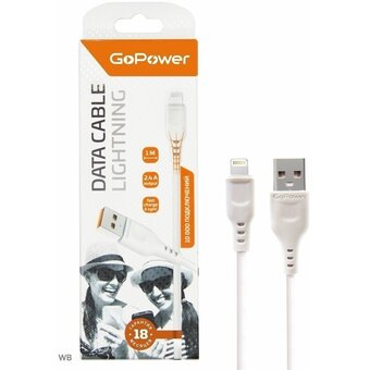  Кабель GoPower GP01L 00-00018567 USB m-Lightning m 1.0м 