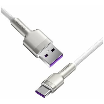  Дата-кабель Baseus Cafule (CAKF000102) Metal USB to Type-C 66W 1m White 