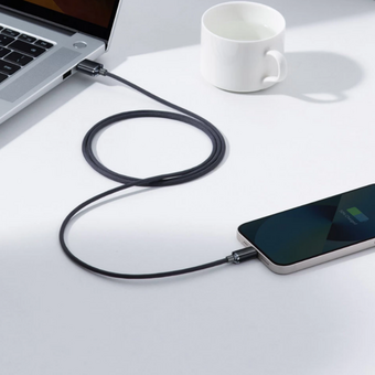  Дата-кабель Baseus Crystal Shine (CAJY000101) Fast Charging USB to iP 2.4A 2m Black 
