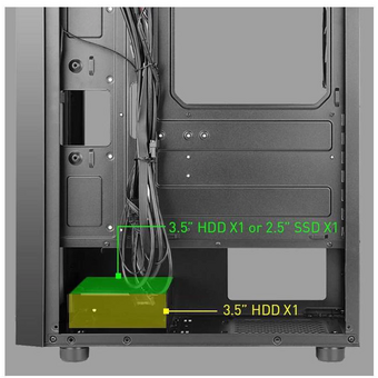  Корпус Azza Spectra черный (CSAZ-280B Spectra) без БП ATX 7x120mm 2x140mm 2xUSB2.0 1xUSB3.0 audio bott PSU 