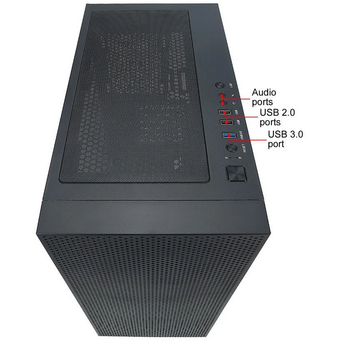  Корпус Azza Celesta F черный (CSAZ-340F Celesta) без БП ATX 5x120mm 5x140mm 2xUSB2.0 1xUSB3.0 audio bott PSU 