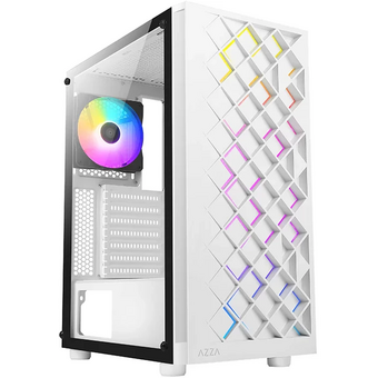  Корпус Azza Spectra белый (CSAZ-280W Spectra) без БП ATX 7x120mm 2x140mm 2xUSB2.0 1xUSB3.0 audio bott PSU 