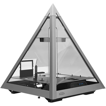  Корпус Azza Pyramid L черный/серебристый (CSAZ-804L Pyramid) без БП ATX 6x120mm 2xUSB3.0 audio bott PSU 