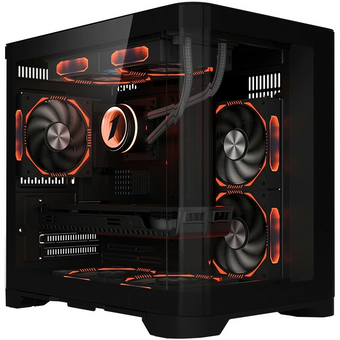  Корпус 1STPLAYER UVIEW UV5 Black (UV5-BK) / mATX 