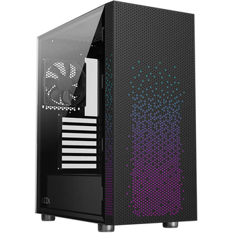  Корпус Azza Celesta F черный (CSAZ-340F Celesta) без БП ATX 5x120mm 5x140mm 2xUSB2.0 1xUSB3.0 audio bott PSU 