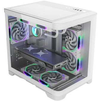  Корпус 1STPLAYER UVIEW UV5 White (UV5-WH) / mATX 