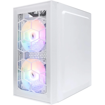  Корпус 1STPLAYER FIREBASE X1 White (X1-WH-3F1-W) / mATX / 3x120mm LED fans 