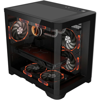  Корпус 1STPLAYER UVIEW UV5 Black (UV5-BK) / mATX 