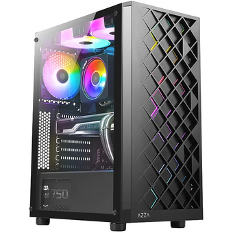  Корпус Azza Spectra черный (CSAZ-280B Spectra) без БП ATX 7x120mm 2x140mm 2xUSB2.0 1xUSB3.0 audio bott PSU 