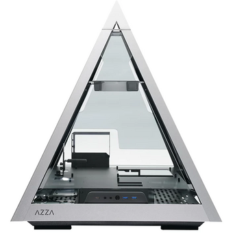  Корпус Azza Pyramid L черный/серебристый (CSAZ-804L Pyramid) без БП ATX 6x120mm 2xUSB3.0 audio bott PSU 
