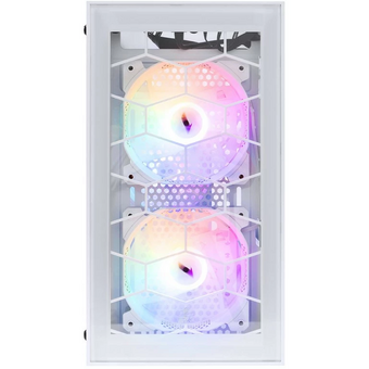  Корпус 1STPLAYER FIREBASE X1 White (X1-WH-3F1-W) / mATX / 3x120mm LED fans 