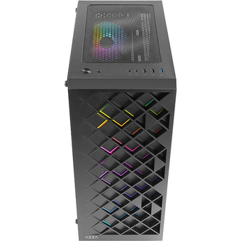  Корпус Azza Spectra черный (CSAZ-280B Spectra) без БП ATX 7x120mm 2x140mm 2xUSB2.0 1xUSB3.0 audio bott PSU 