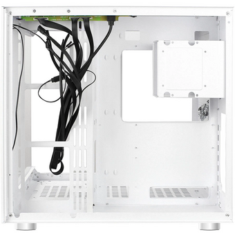  Корпус Ginzzu V580, RGB подсветка, закаленное стекло 1*USB 3.0,1*USB 2.0, AU Белый ATX 