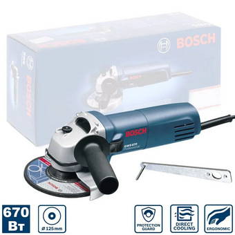  Углошлифовальная машина Bosch GWS 670 0601375606 