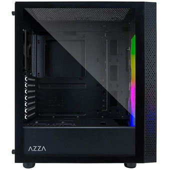  Корпус Azza Celesta F черный (CSAZ-340F Celesta) без БП ATX 5x120mm 5x140mm 2xUSB2.0 1xUSB3.0 audio bott PSU 