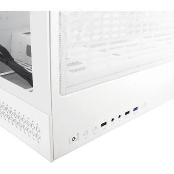  Корпус Ginzzu V580, RGB подсветка, закаленное стекло 1*USB 3.0,1*USB 2.0, AU Белый ATX 