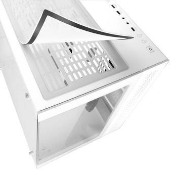  Корпус Ginzzu V580, RGB подсветка, закаленное стекло 1*USB 3.0,1*USB 2.0, AU Белый ATX 
