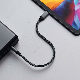  Кабель Satechi ST-TAL10M Type-A to Lightning Cable 10 inch Space Gray 