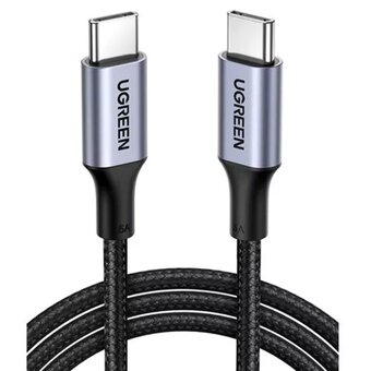  Кабель UGREEN US316 90120 USB-C 2.0 to USB-C 2.0 5A Data Cable 3m Black 