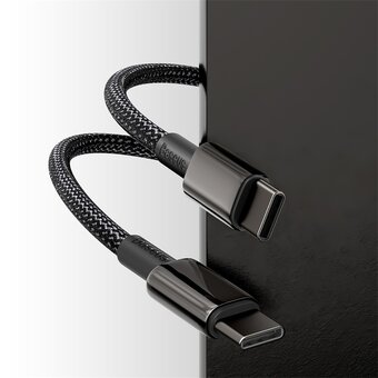  Дата-кабель Baseus Tungsten Gold (CATWJ-A01) Fast Charging Type-C to Type-C 100W 2m Black 