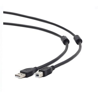  Кабель Gembird Cablexpert CCF2-USB2-AMBM-15 USB 2.0 Pro, AM/BM, 4.5м, экран,2феррит.кольца, черный, пакет 