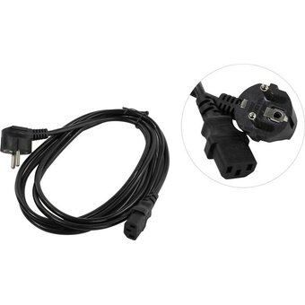  Кабель питания Cablexpert PC-186-VDE-3M Schuko- C13 VDE 10А 3м черный 