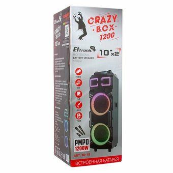  Колонка ELTRONIC 30-18 Crazy box 1200 10 черный 