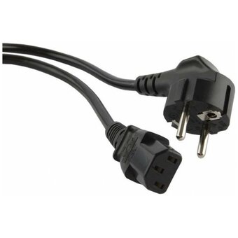  Кабель питания Hyperline PWC-IEC13A-SHM-1.8-BK компьютера Schuko+C13 угловая 3x0.75 10A угловая вилка 1.8м черный 