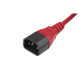  Шнур Hyperline PWC-IEC13-IEC14 (PWC-IEC13-IEC14-5.0-RD) для блока питания IEC 320 C13 вилка C14 5м красный 