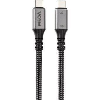  Кабель VCOM CU540M-1.2M Thuderbolt4/USB4 Type C 5K@60Hz 40GBps PD 100W 5A 1.2м 