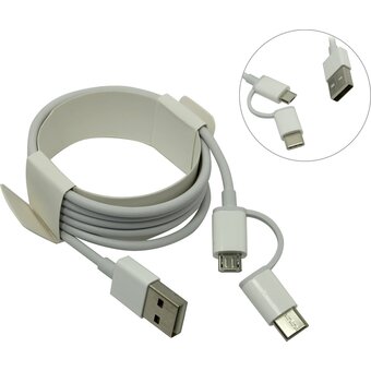  Кабель XIAOMI Mi 2-in-1 USB Cable Micro-USB to Type-C 100cm SJV4082TY 