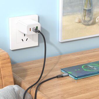  Дата-кабель HOCO X92 Honest 60W silicone Type-C + Type-C 3м черный 