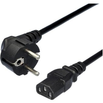  Кабель питания GoPower 00-00024054 евровилка CEE 7/7-C13 1.8м ПВХ 0.75мм черный 1/10/160 