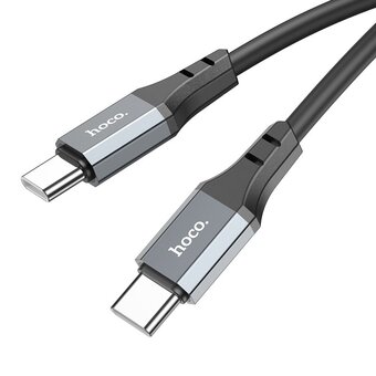  Дата-кабель HOCO X92 Honest 60W silicone Type-C + Type-C 3м черный 
