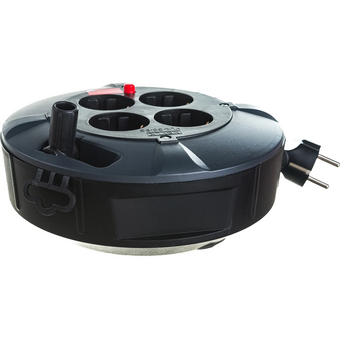  Кабельный барабан Electraline Fixed Panel 49076, 4 гнезда, кабель ПВС 3x1,0-4М 