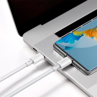  Дата-кабель Baseus Superior (CATYS-C02) Fast Charging Type-C to Type-C 100W 2m White 