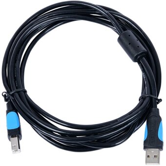  Кабель Vention VAS-A16-B150 USB 2.0 AM/BM 1,5м черный 