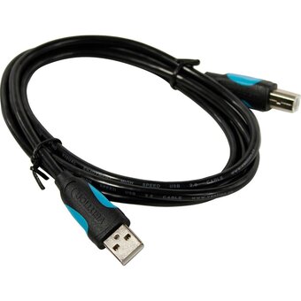  Кабель Vention VAS-A16-B150 USB 2.0 AM/BM 1,5м черный 