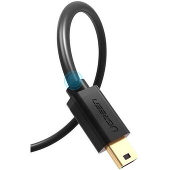  Кабель UGREEN US132 10385 USB 2.0 A Male to Mini 5 Pin Male Cable 1.5m Black 