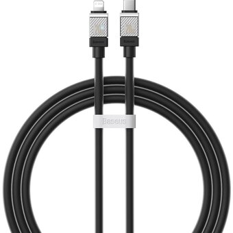  Дата-кабель Baseus CoolPlay (CAKW000001) Fast Charging Type-C to iP 20W 1m Black 
