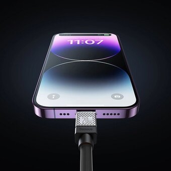  Дата-кабель Baseus CoolPlay (CAKW000001) Fast Charging Type-C to iP 20W 1m Black 
