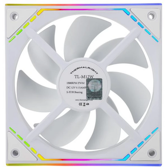  Вентилятор Thermalright TL-M12W ARGB белый 4-pin 23.2dB 175gr Ret 