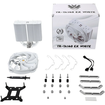  Кулер Thermalright TA140 EX White (TA140-EX-WH) Soc-AM5/AM4/1151/1200/2066/2011/1700 4-pin 30.2dB Al+Cu 665gr Ret 