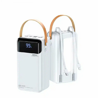  Аккумулятор внешний резервный REMAX RPP-565 Lesu II PD20W+QC22.5W Cabled Fast Charging Power Bank 60000mAh белый 