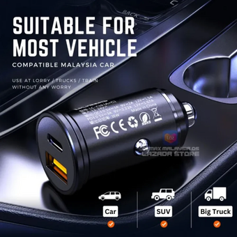  АЗУ REMAX RCC358 Siya 30W PD+QC Multi-compatible Fast Car Charger черный 