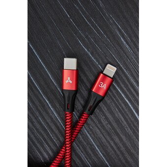  Кабель Accesstyle CL30-F100M Red-Black 