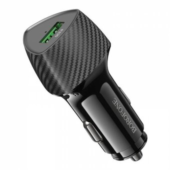  АЗУ BOROFONE BZ31 Solid single-port QC3.0 car charger set (Type-C) черный 